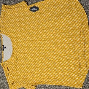 AUW Yellow Patterned Top